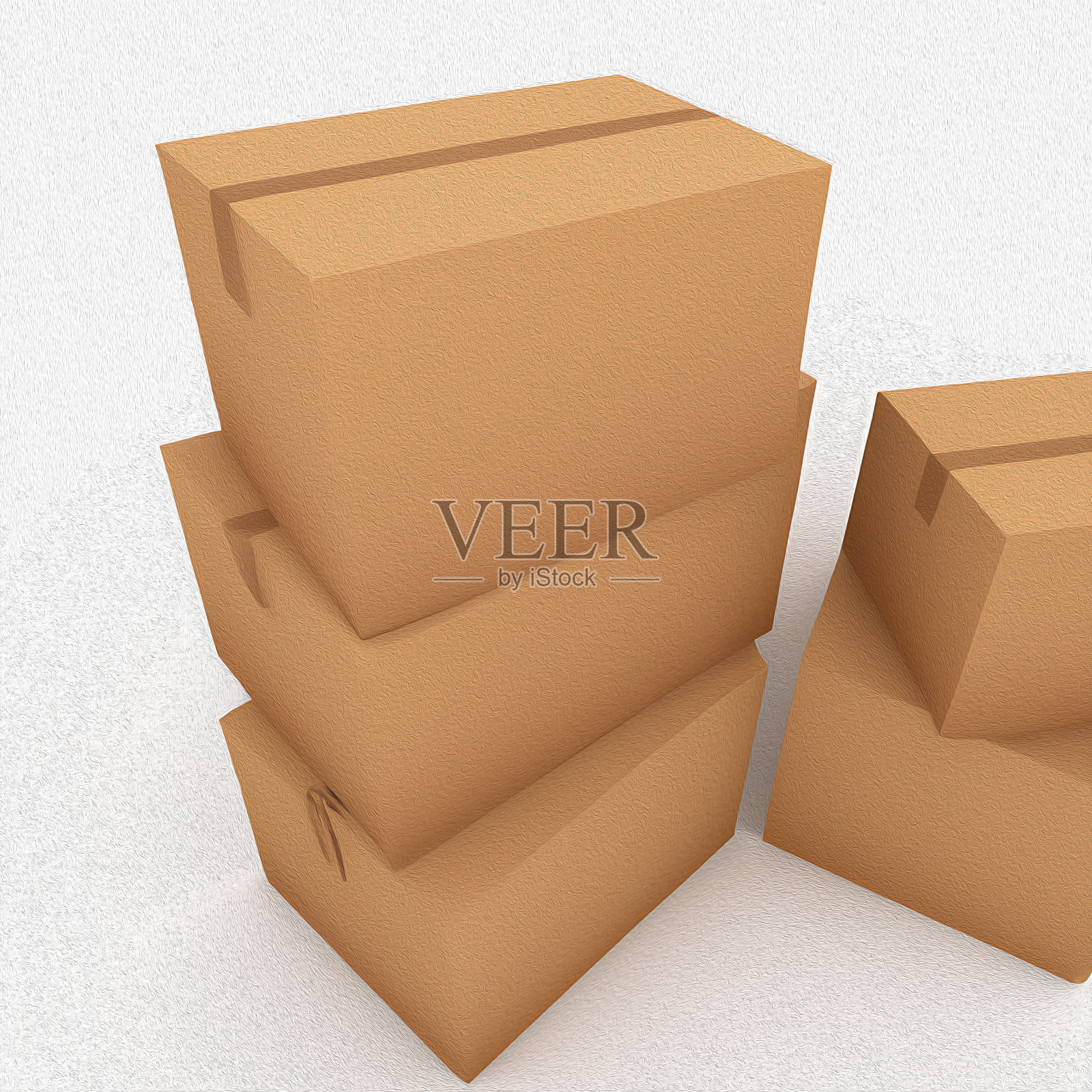 纸板箱和网上购物的概念照片摄影图片