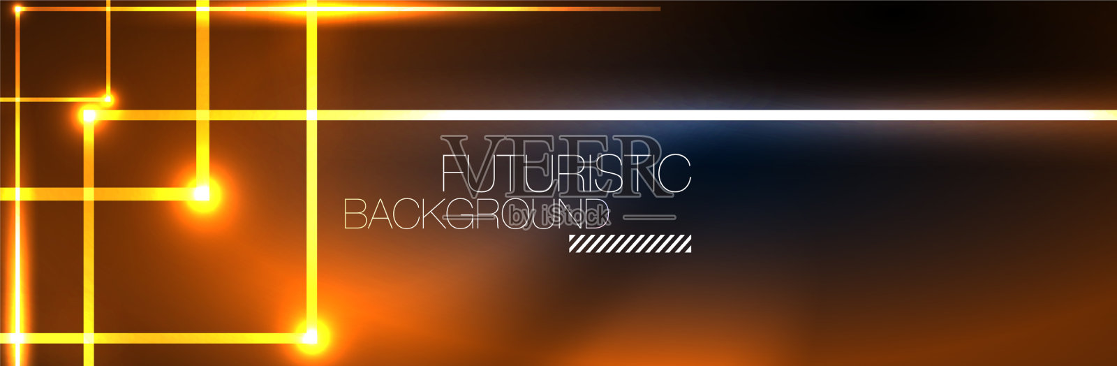 闪亮的霓虹灯黑暗抽象的背景与插画图片素材