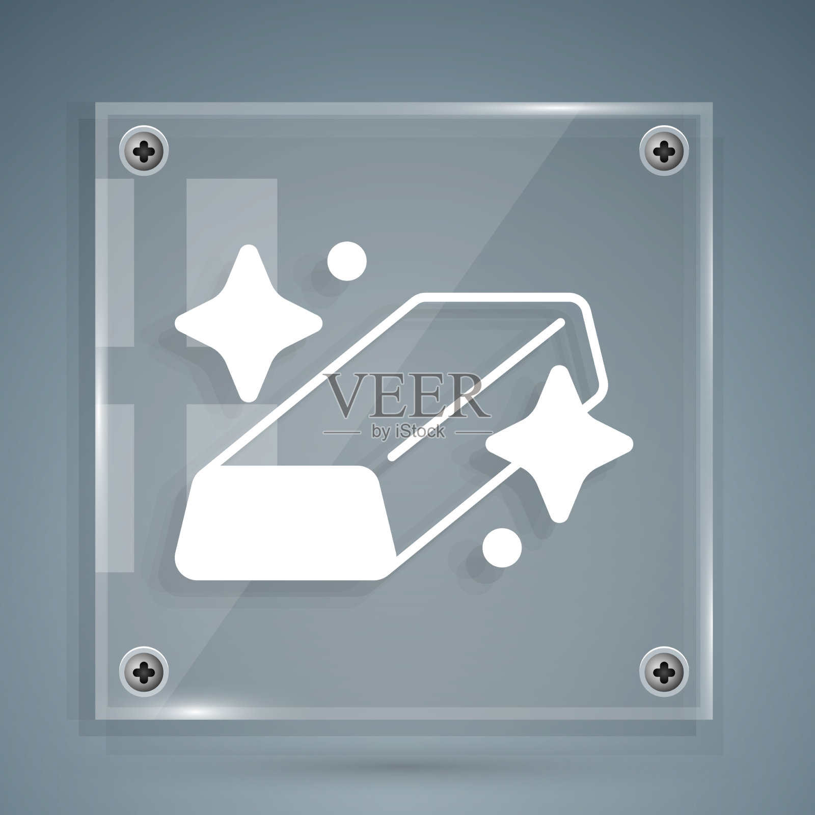 白色金条图标孤立在灰色背景图标素材