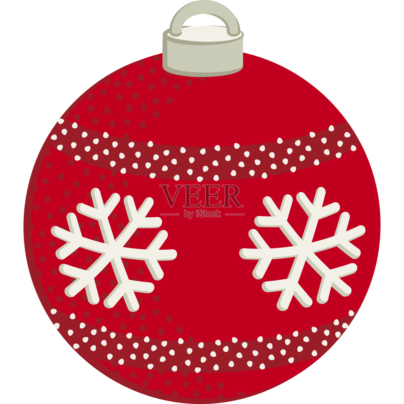 圣诞红球插画图片素材