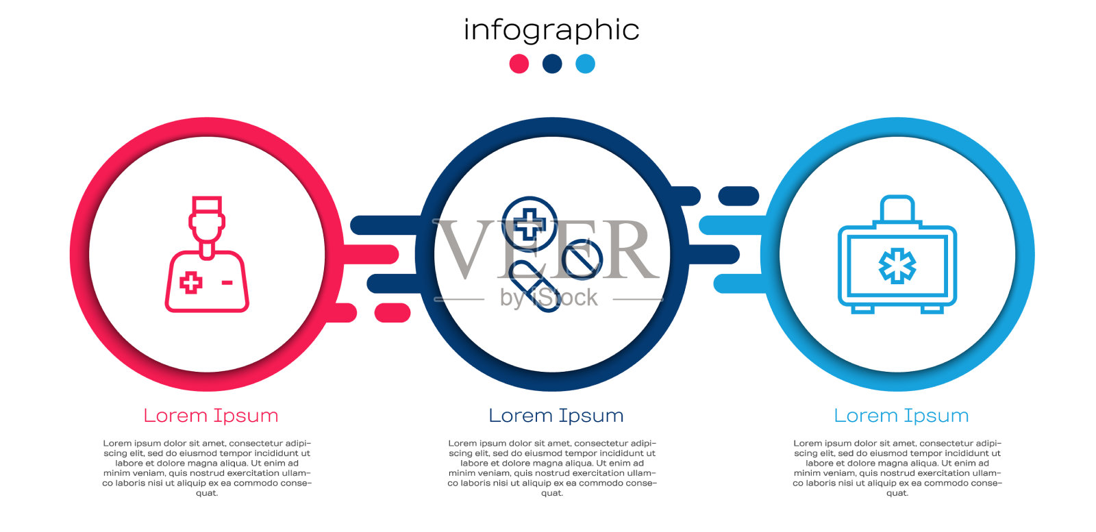 套线男医生药片和药片插画图片素材