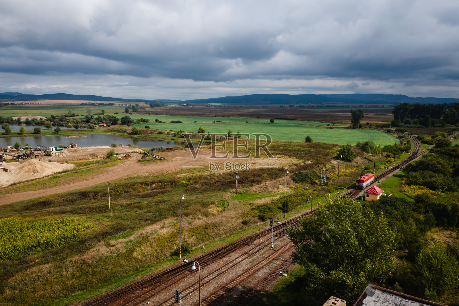 农业用地无人机视图照片摄影图片