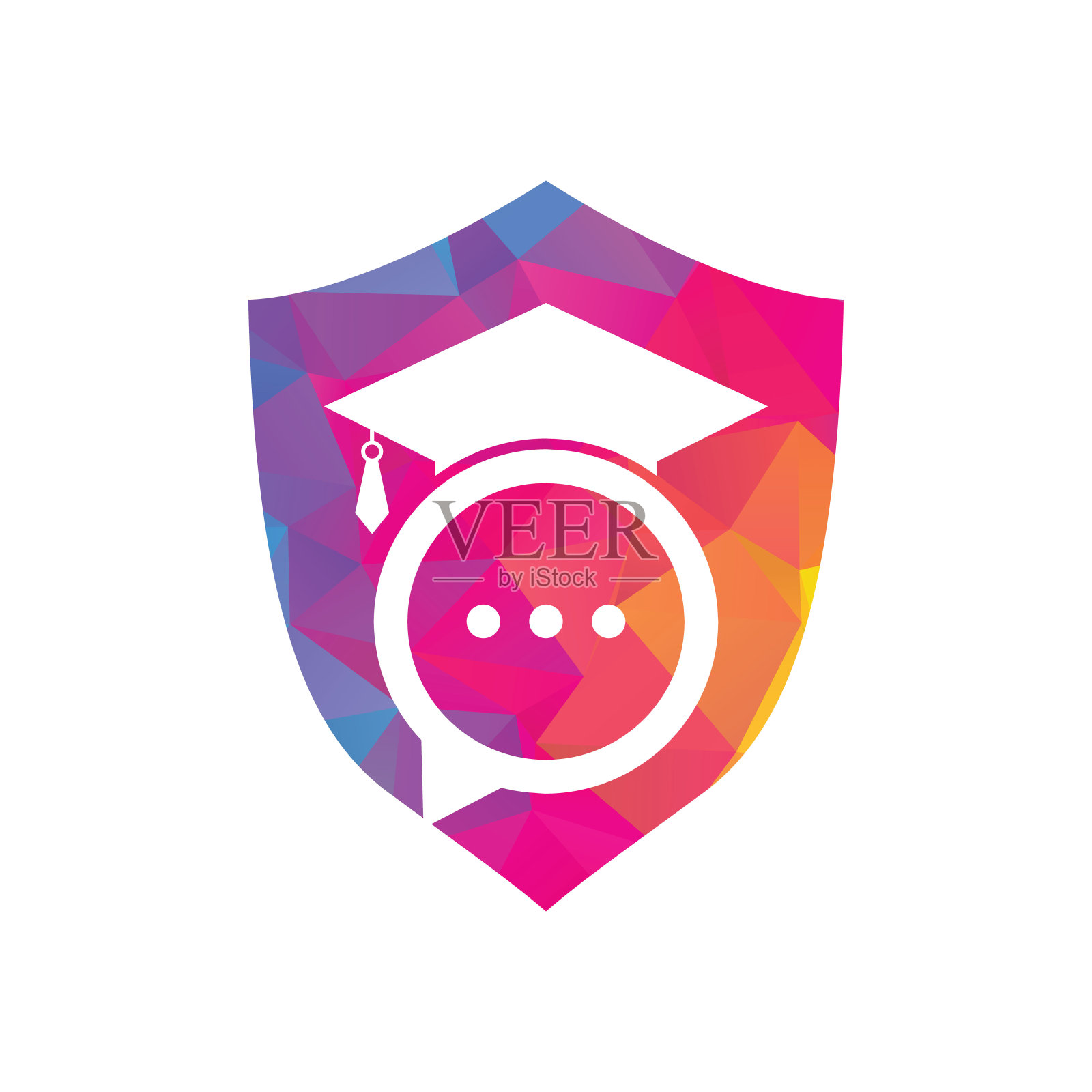 教育谈矢量标志设计。插画图片素材