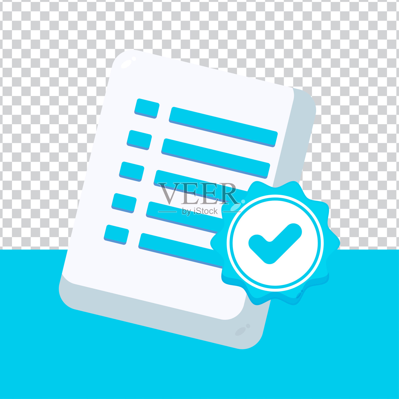 账单交易收据在线支付图标在空白的背景插画图片素材