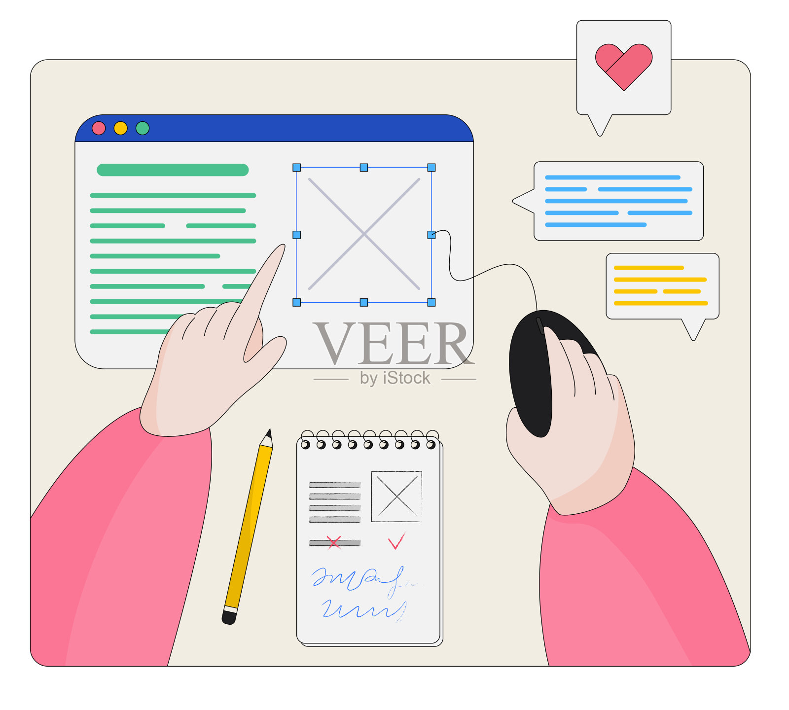 工作界面插画图片素材