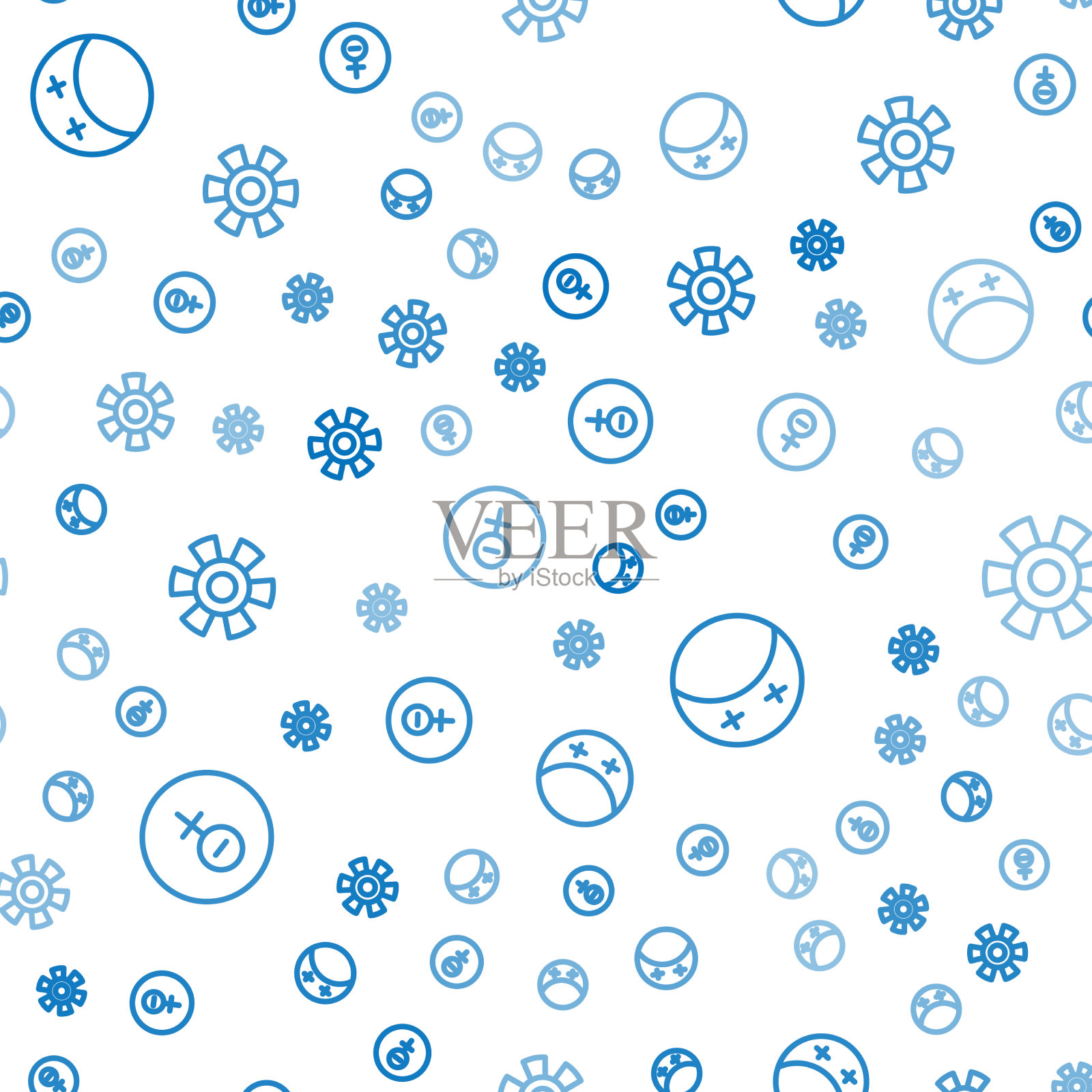 金星设线象征日蚀和日蚀图标素材