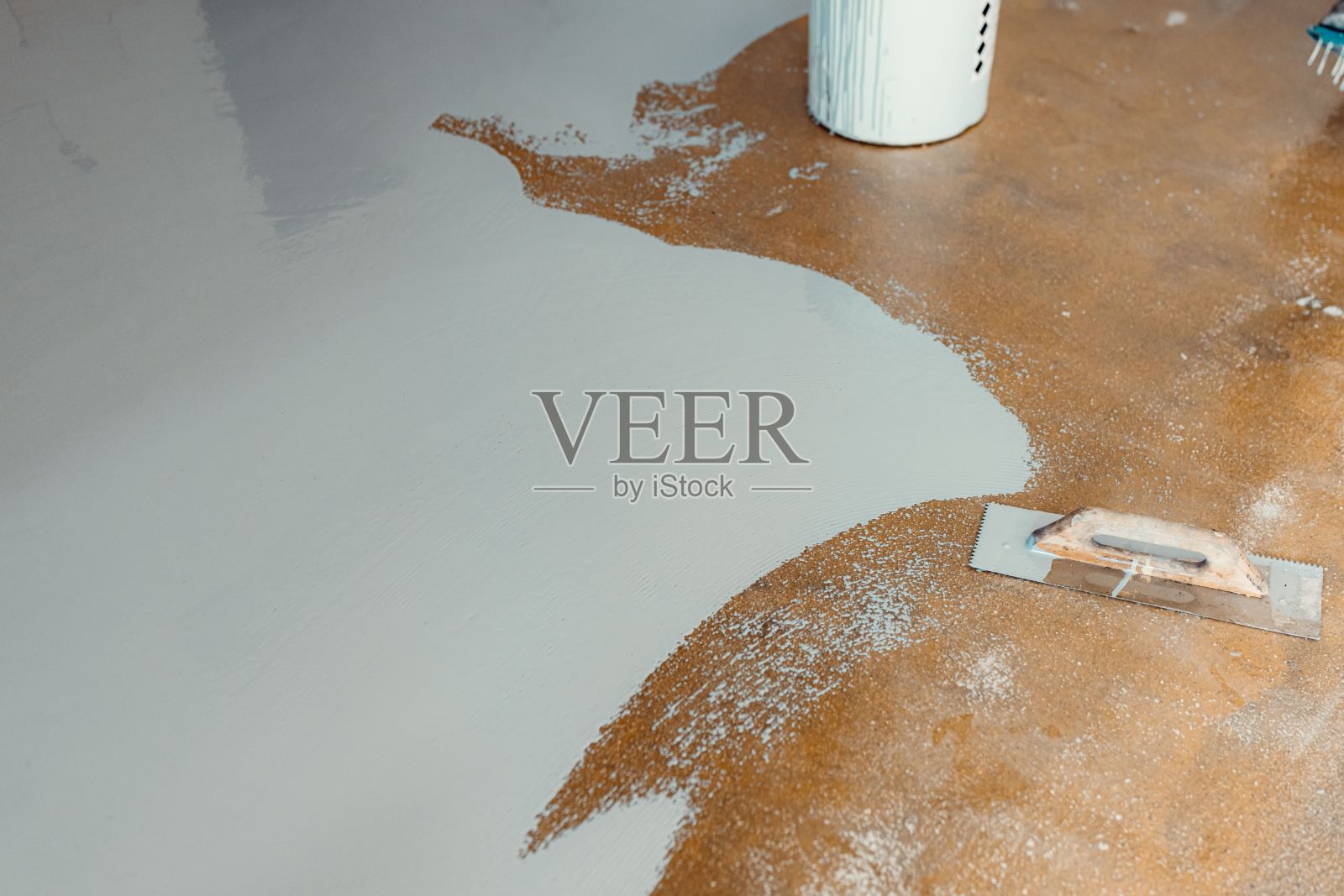 应用灰色环氧树脂的俯视图照片摄影图片