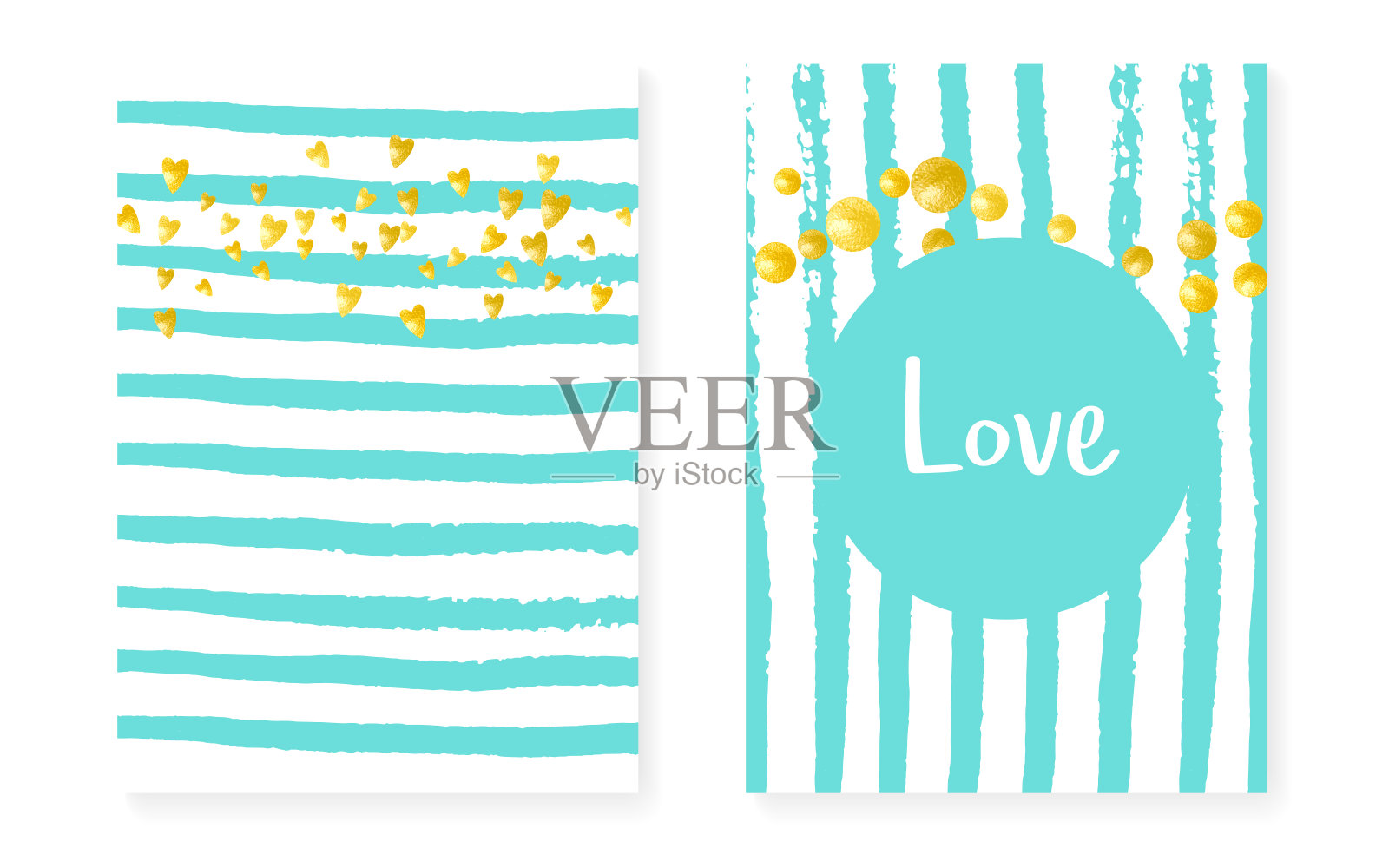 金箔的邀请。条纹的元素。插画图片素材