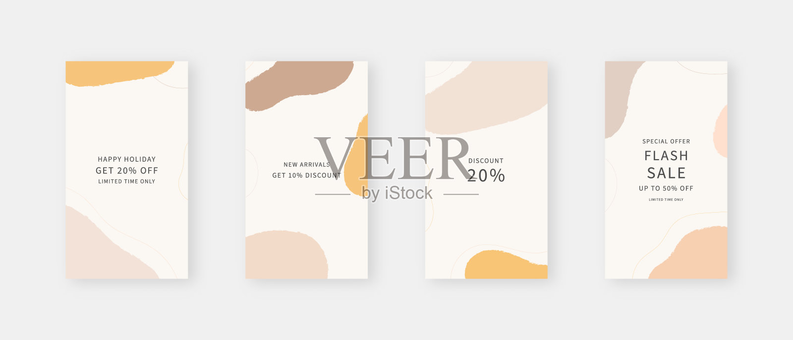 极简时尚社交媒体故事。插画图片素材