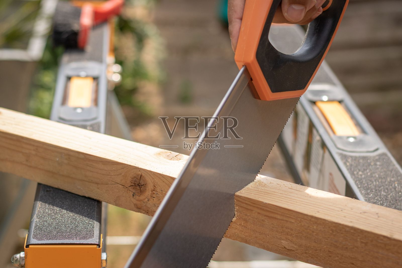 木板锯的特写镜头照片摄影图片