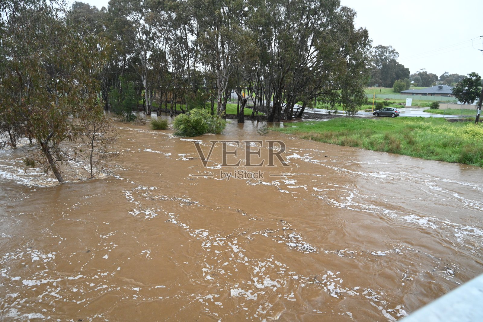 Castlemaine洪水泛滥，澳大利亚维多利亚州2022年照片摄影图片