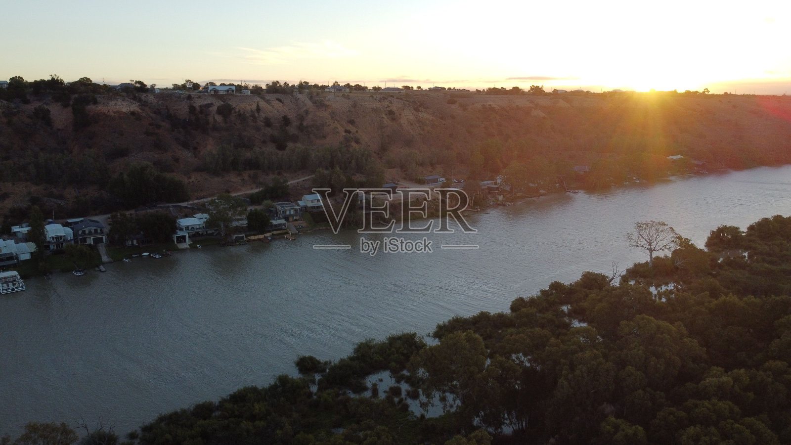 莫里河的鸟瞰图照片摄影图片