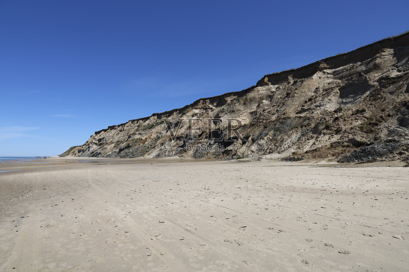 丹麦北日德兰岛朗斯特鲁普海滩的特写镜头照片摄影图片