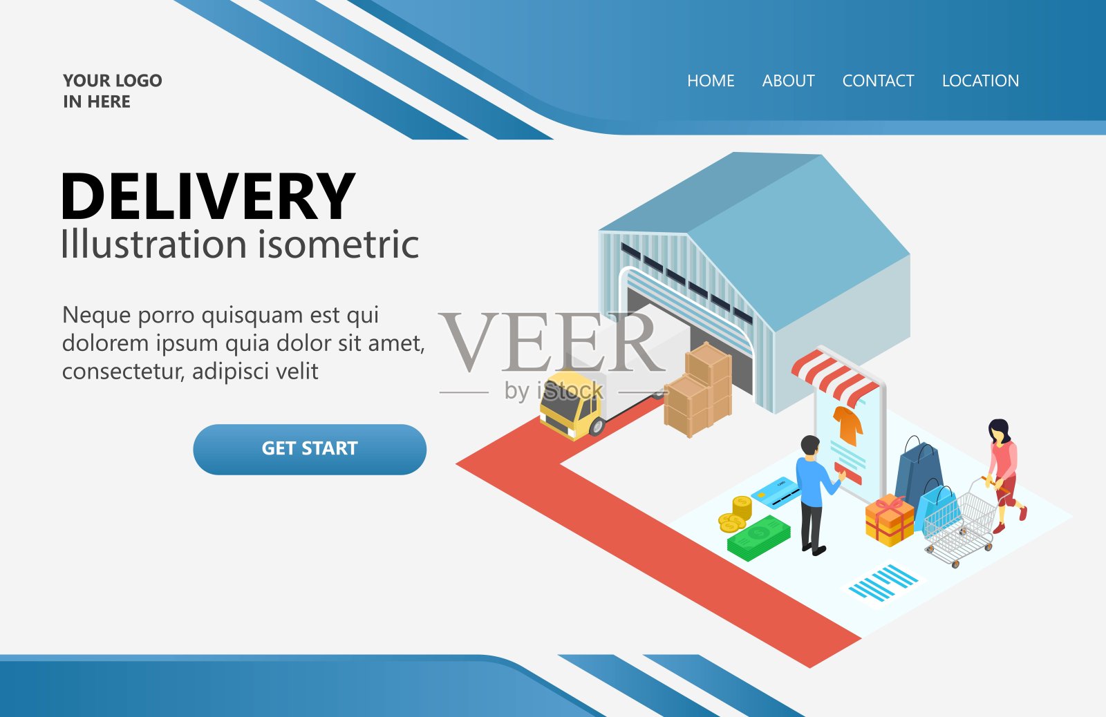 适合登陆页，传单，信息图表，和其他图形相关的资产矢量插画图片素材