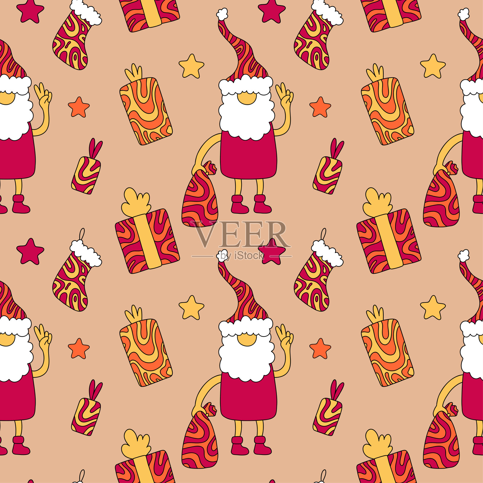 圣诞节的模式插画图片素材