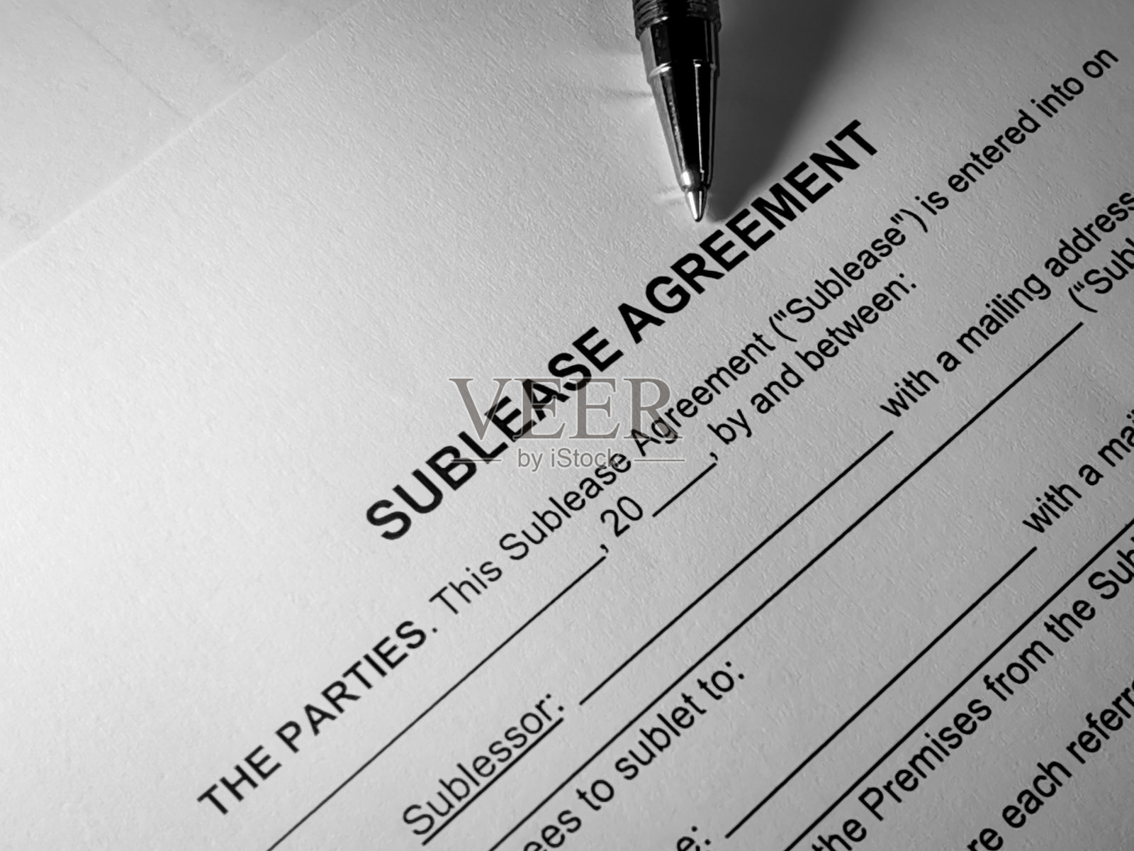 转租协议照片摄影图片