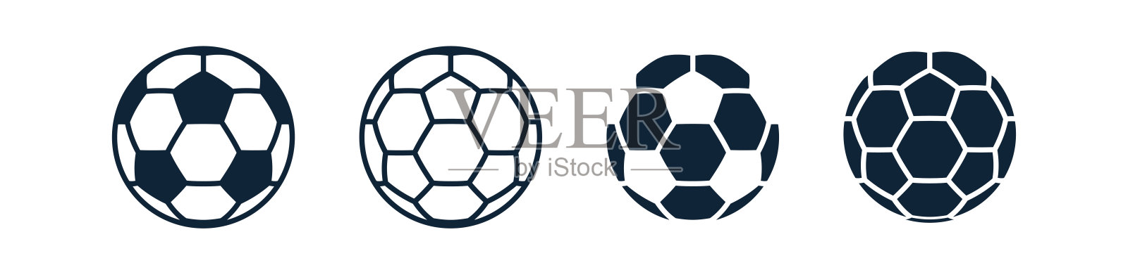 足球偶像。足球游戏的球图标插画图片素材