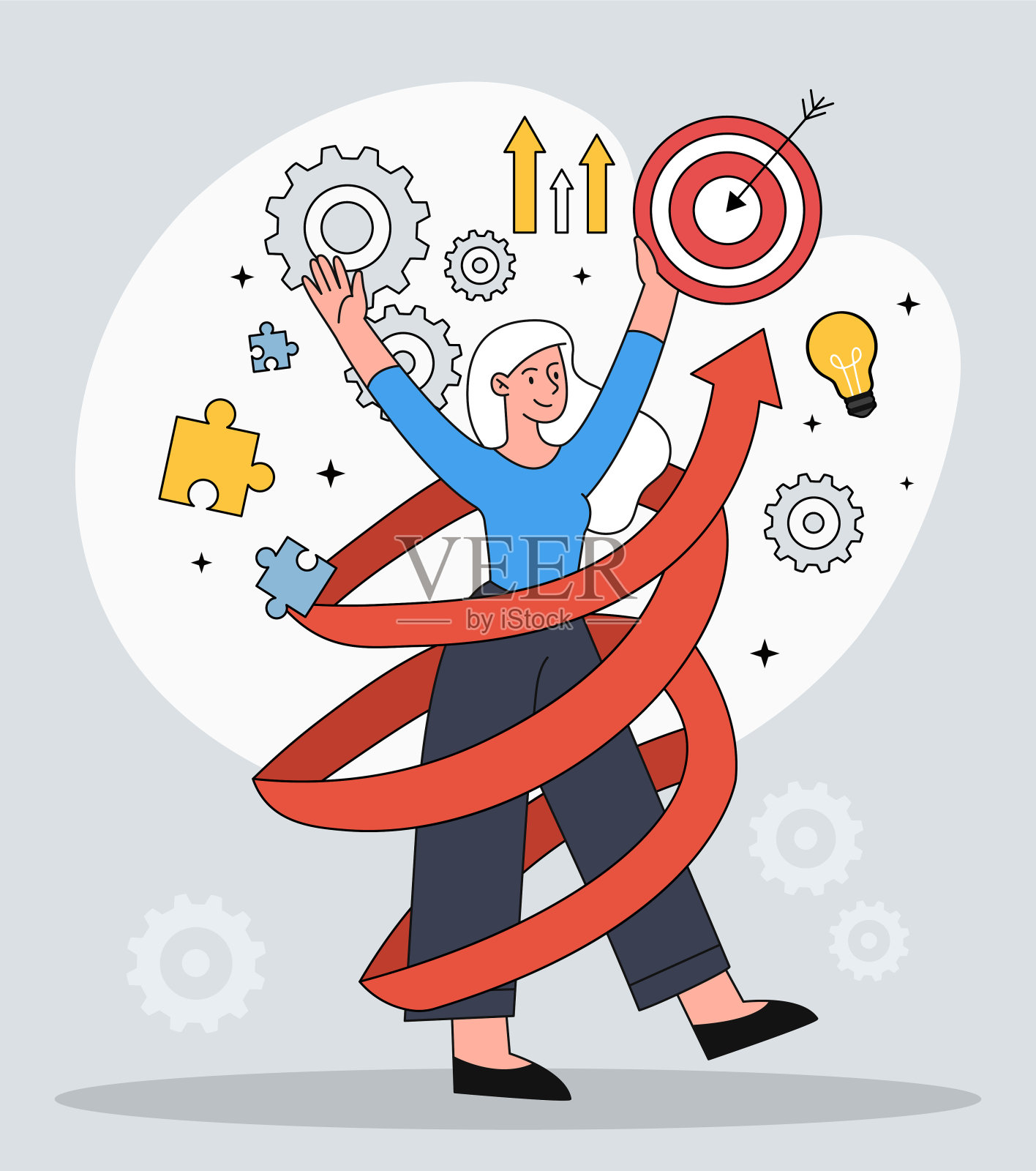 能力的概念插画图片素材