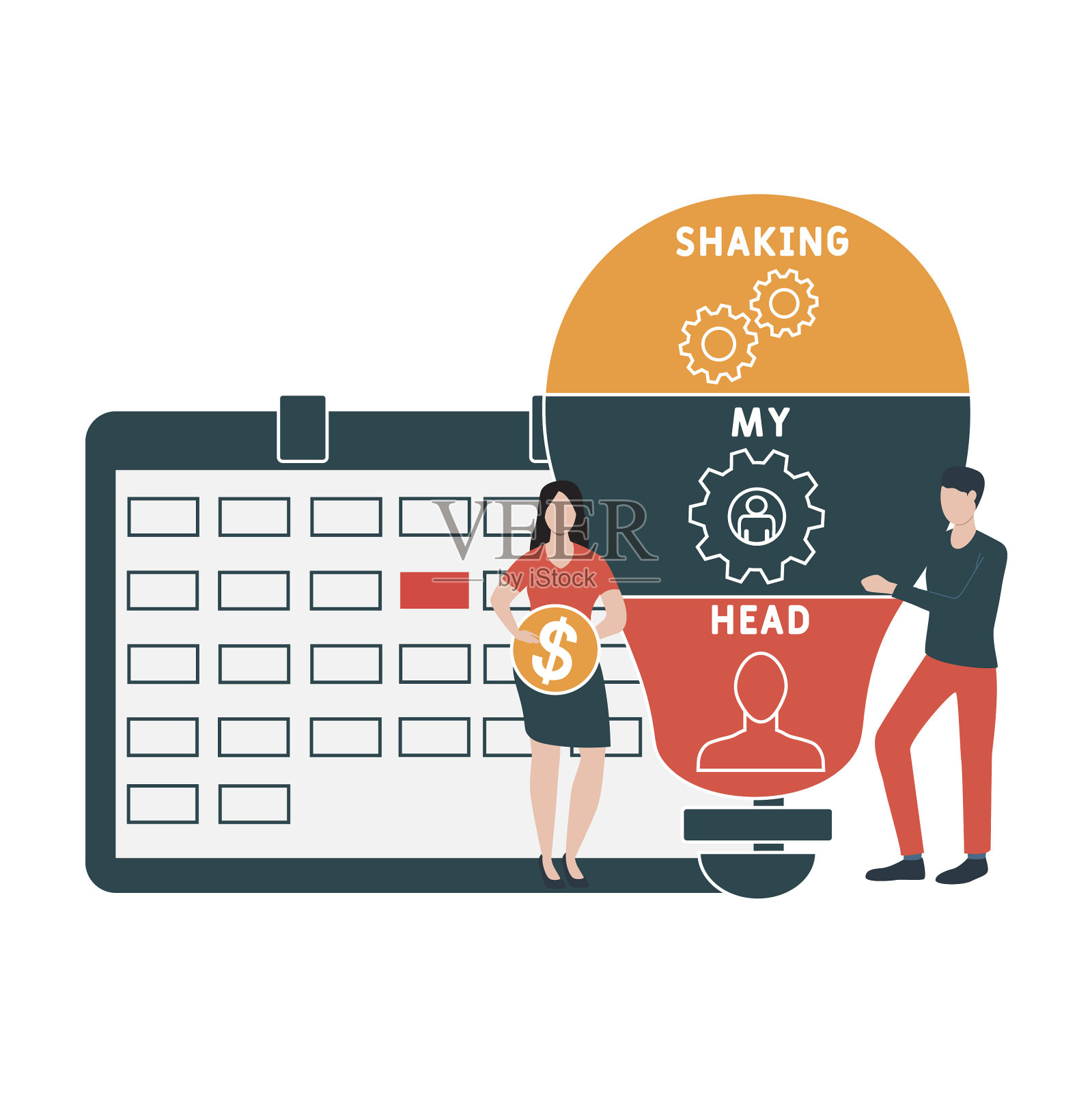 SMH -摇头的缩写插画图片素材