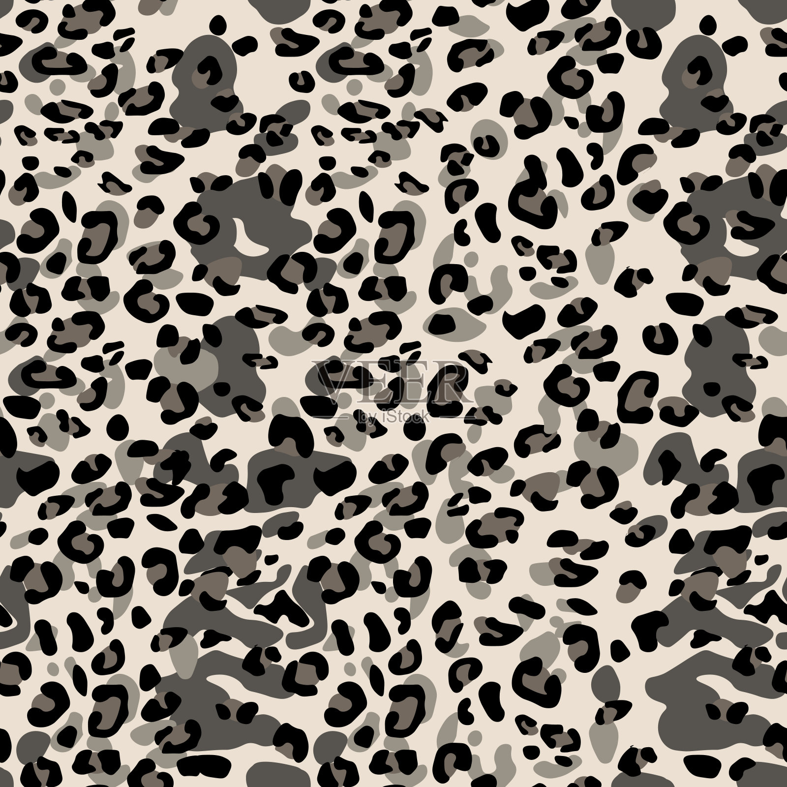 抽象的现代豹纹无缝图案。动物的背景。彩色装饰矢量股票插图印刷，卡片，明信片，织物，纺织品。风格化皮肤的现代装饰插画图片素材