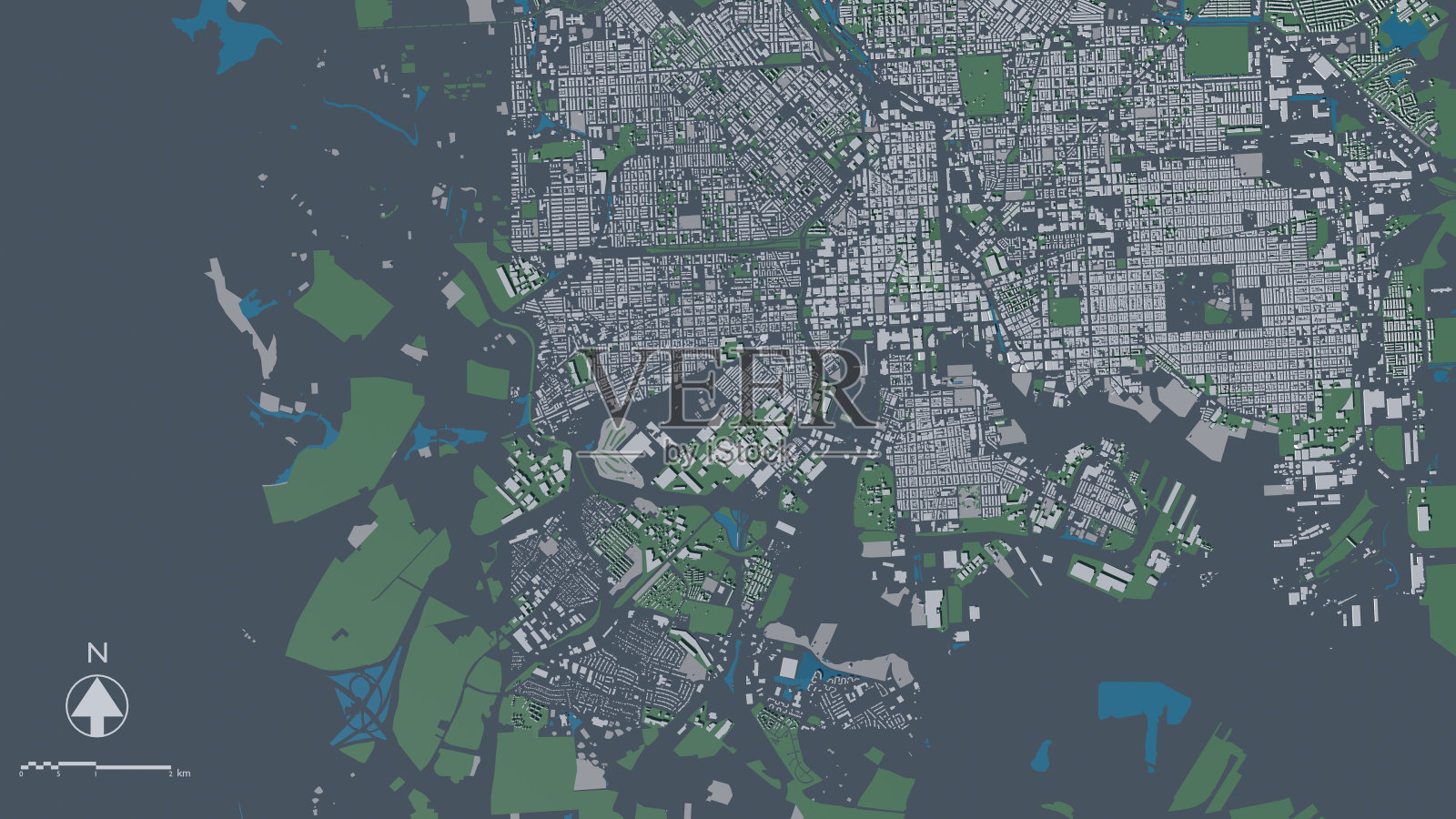 巴尔的摩大规模建筑的3D插图照片摄影图片