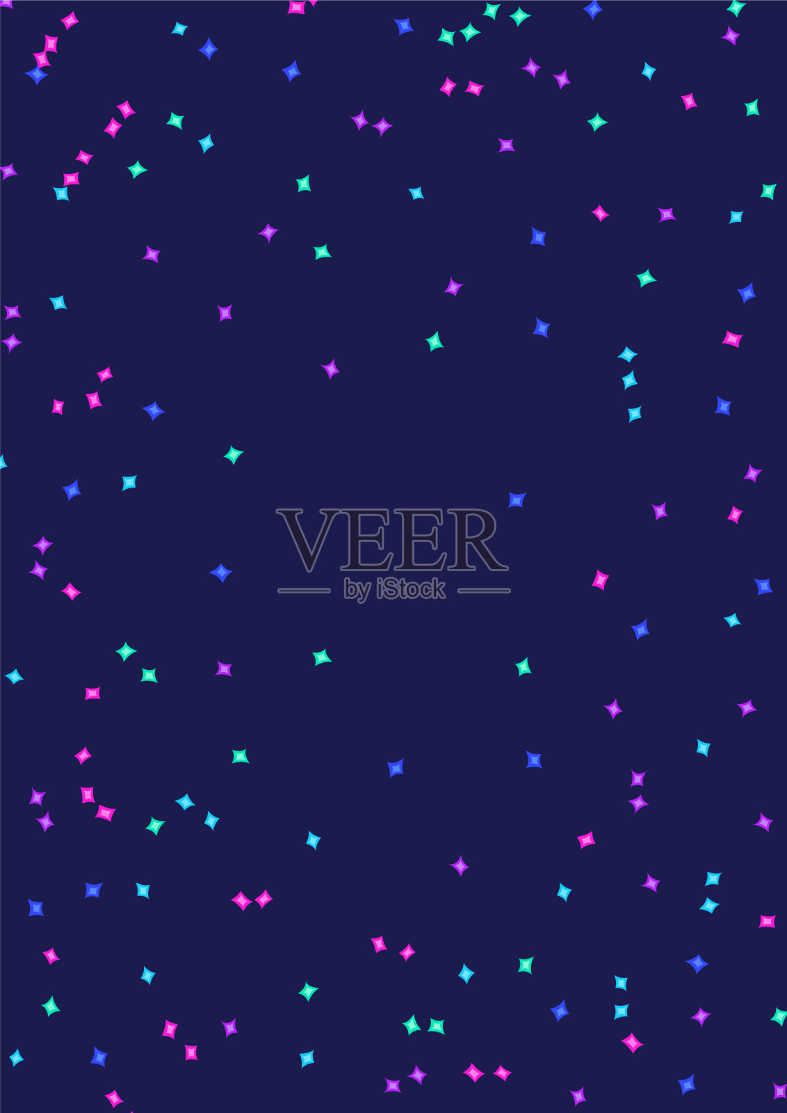 背景与各种彩色的星星图像插画图片素材