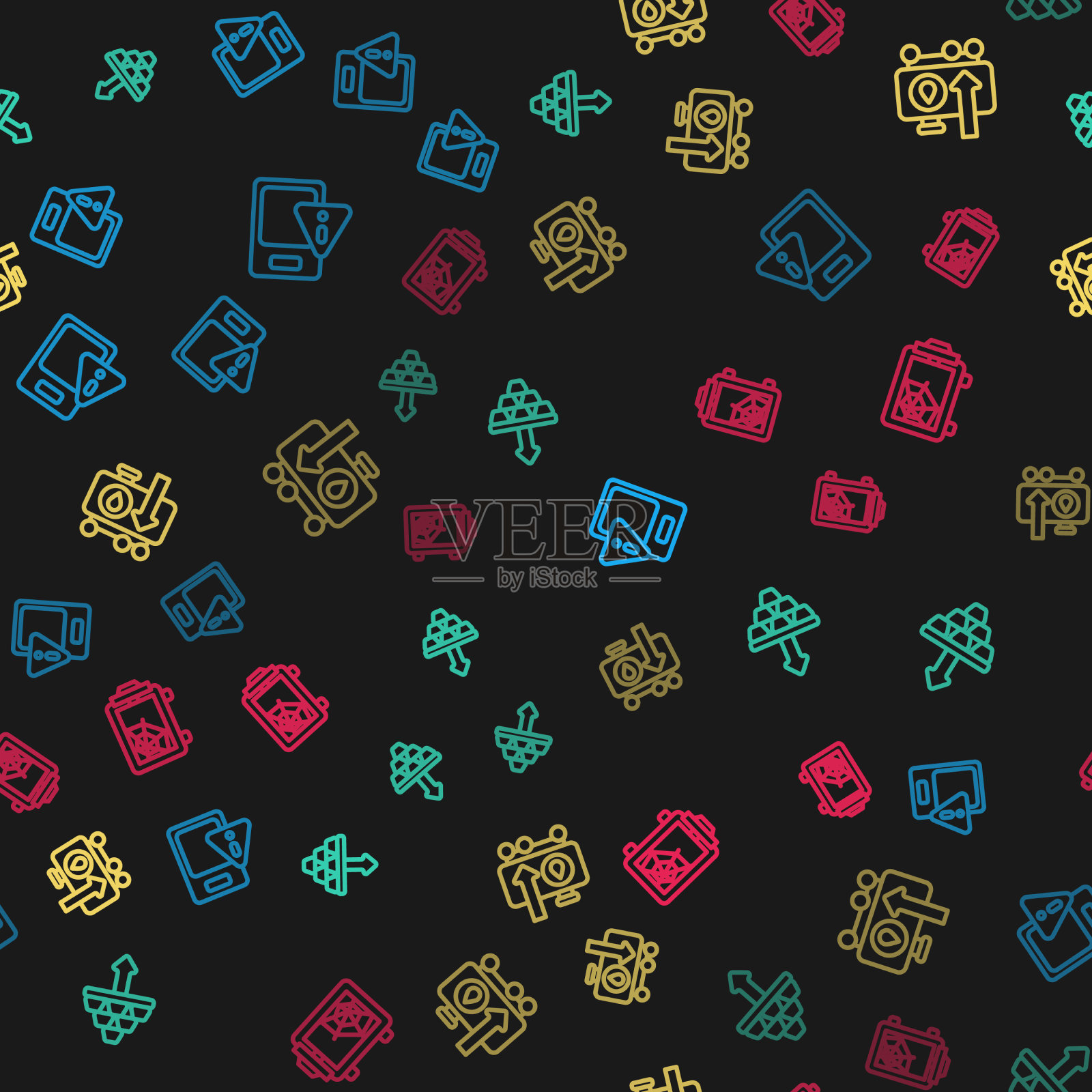 全球经济危机设线金条下跌图标素材