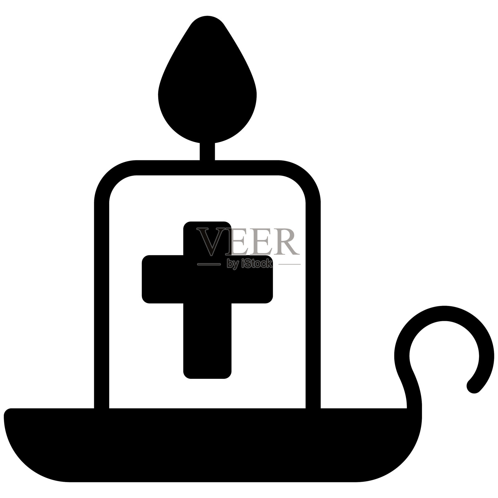 蜡烛，宗教的平线图标插画图片素材