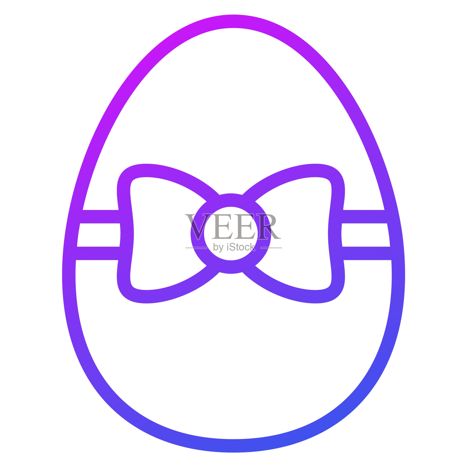 复活节，蛋细线图标插画图片素材