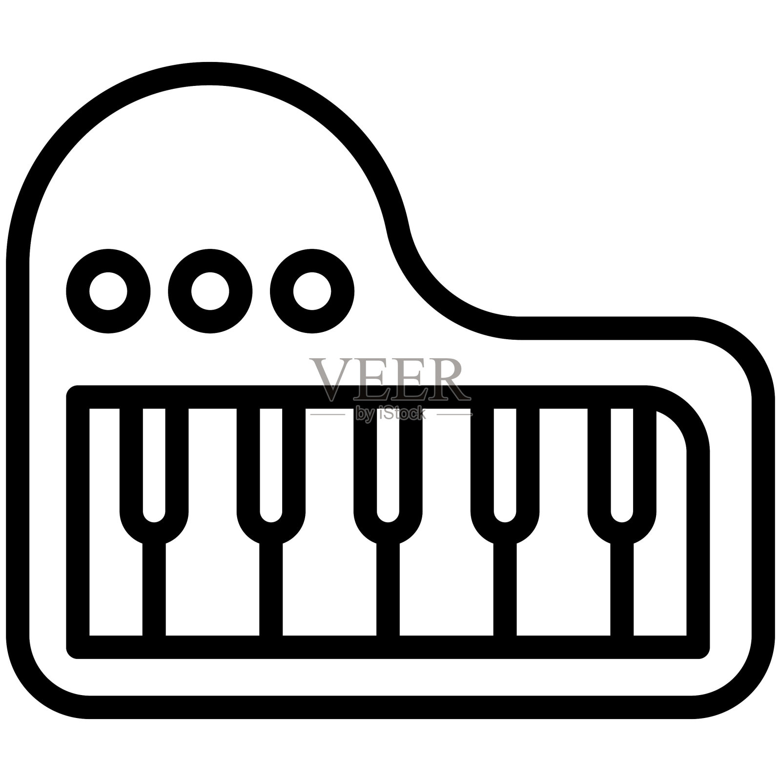 钢琴、乐器细线图标图标素材