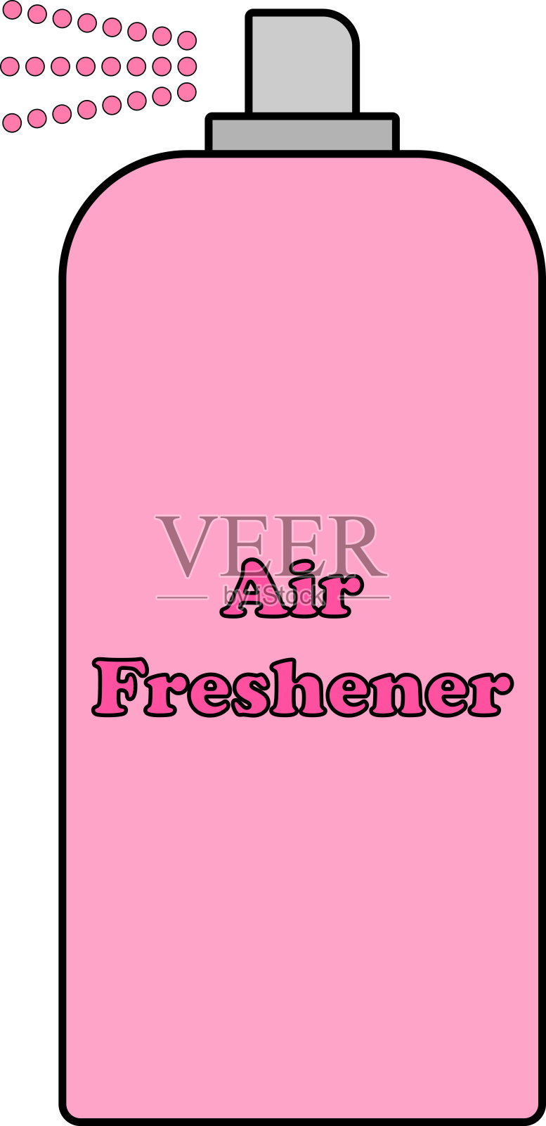 空气清新剂。卫生间调味瓶插画图片素材