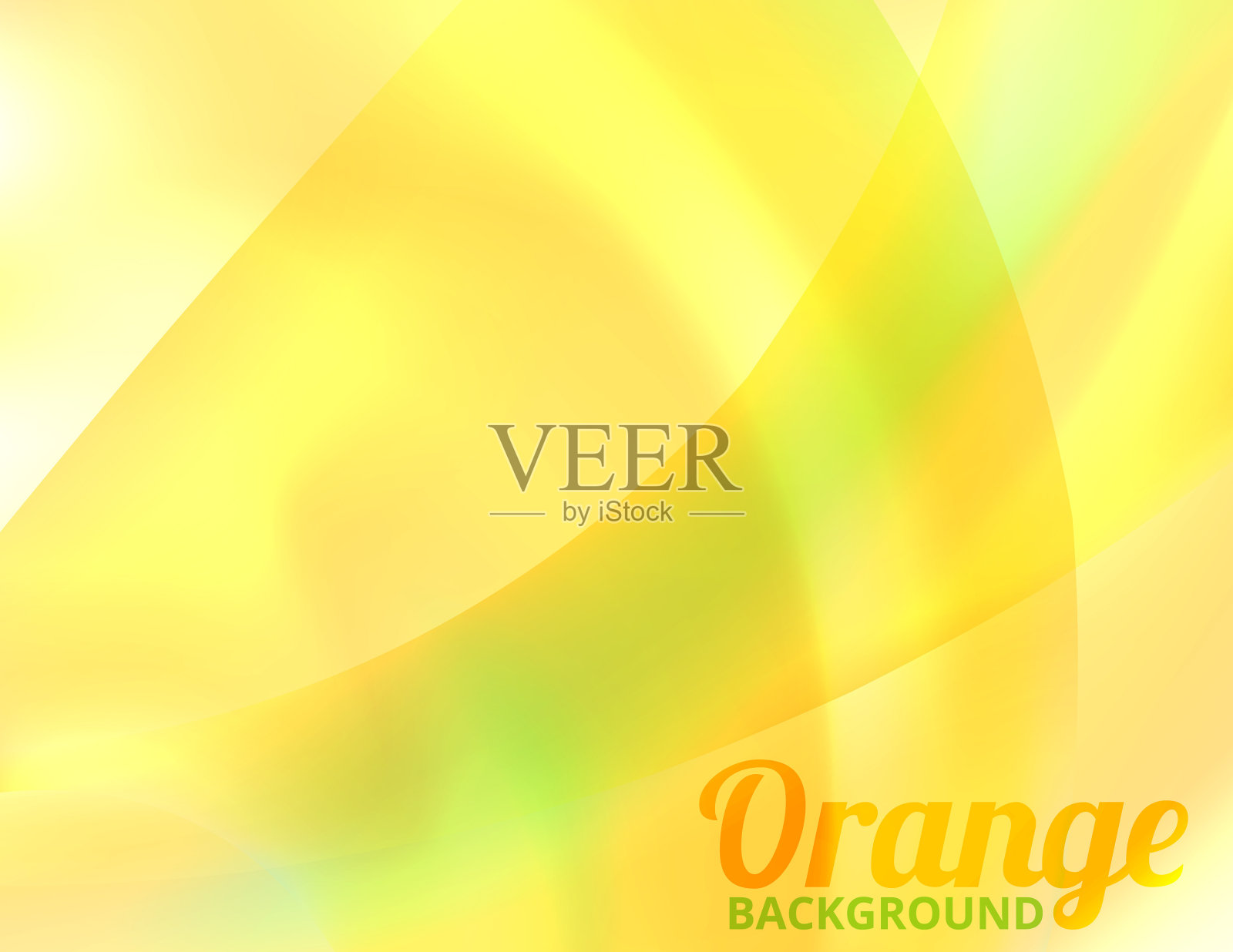 夏天的颜色。背景为橙色。向量插画图片素材