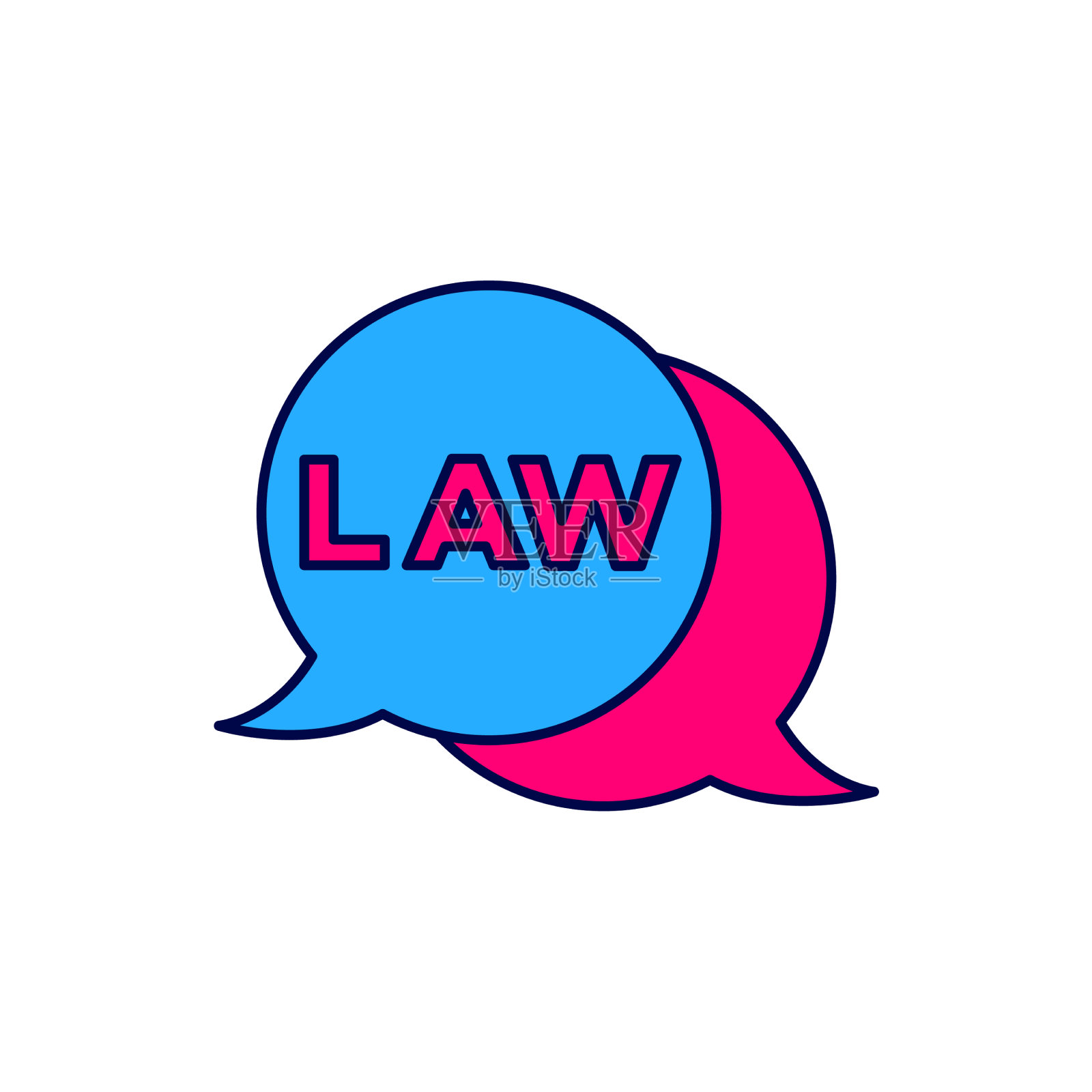 填充轮廓法图标孤立在白色上插画图片素材