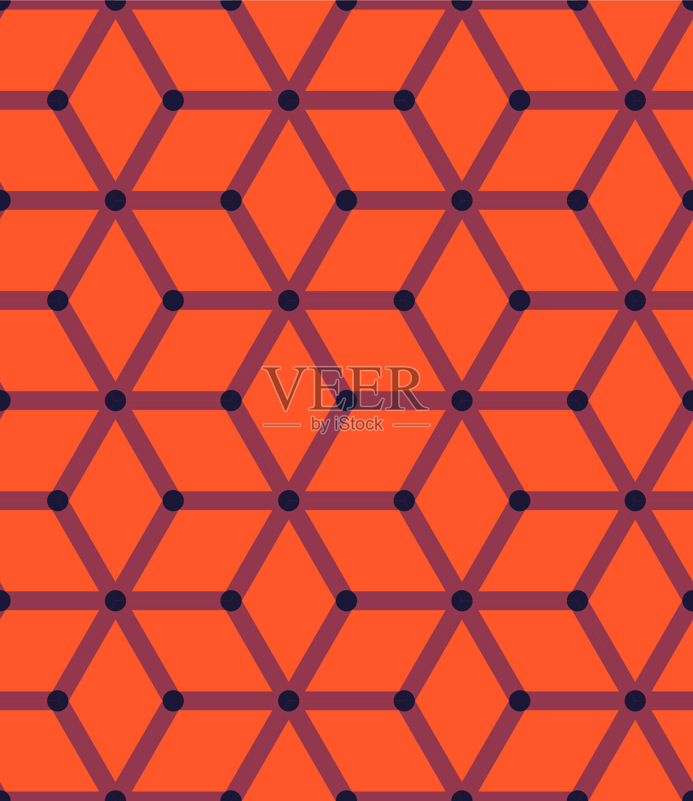 日本线六边形矢量无缝图案插画图片素材