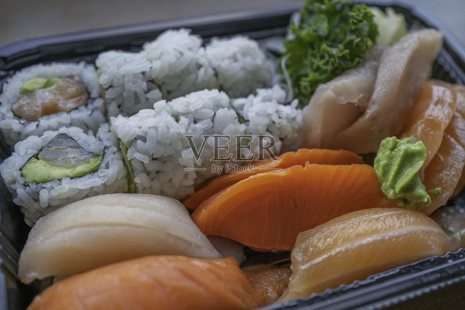 寿司，刺身，日式外卖照片摄影图片