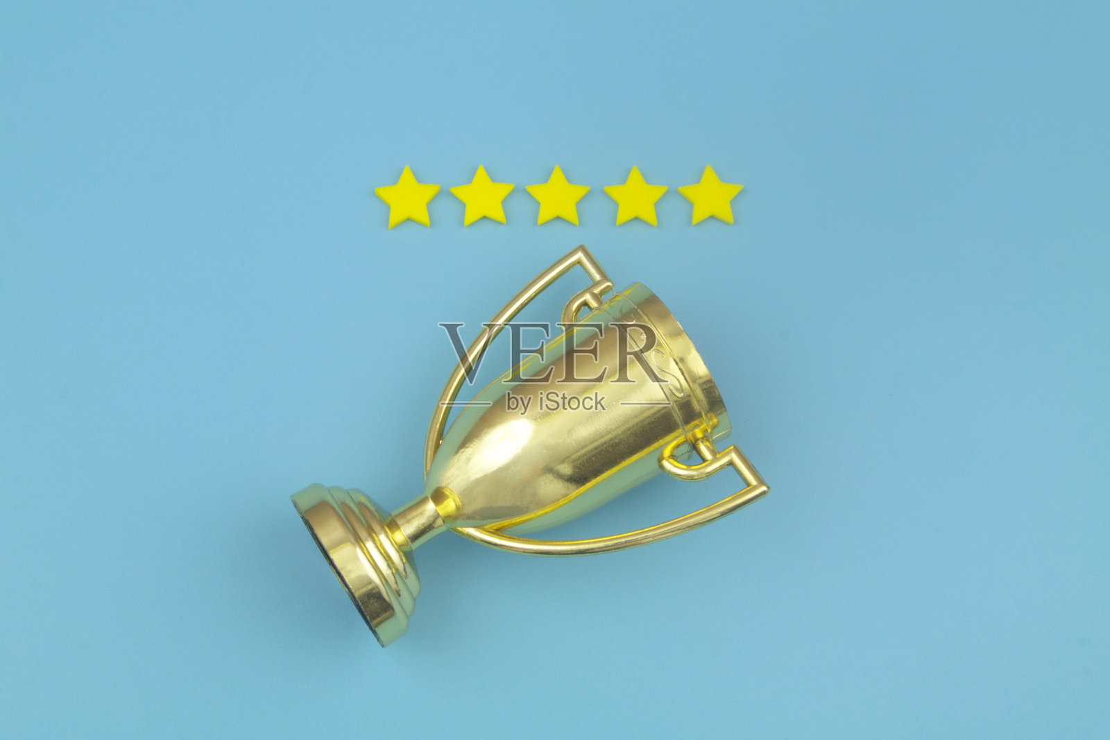 五星金杯冠军奖杯照片摄影图片