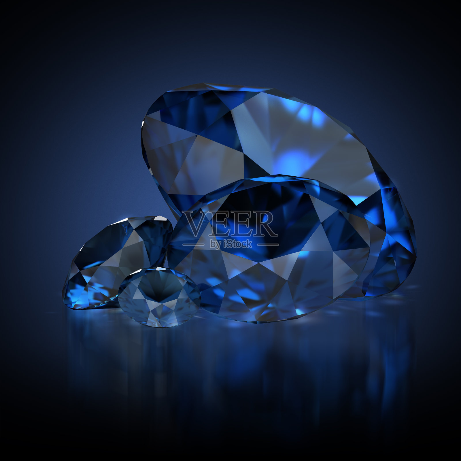 深色背景上的蓝宝石照片摄影图片