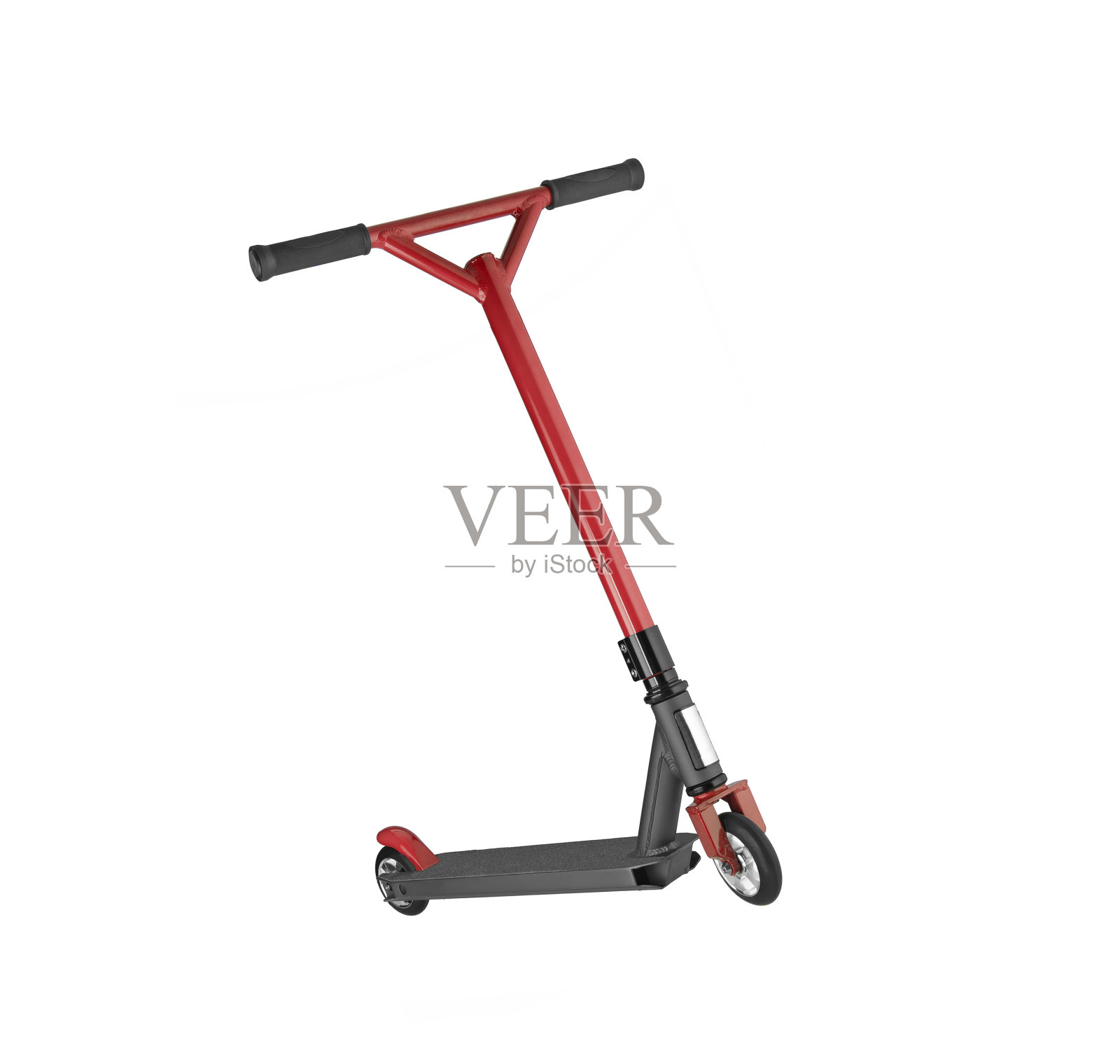 儿童滑板车孤立在白色。照片摄影图片