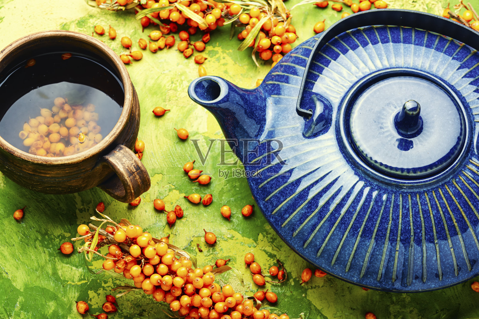 沙棘茶，健康饮品照片摄影图片