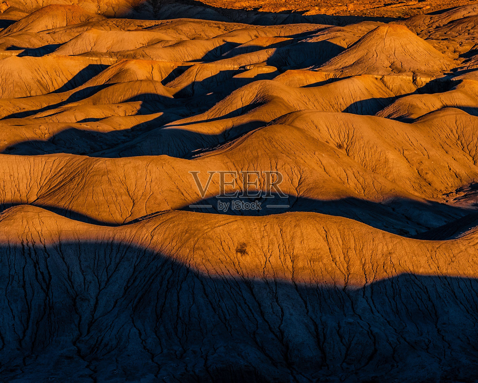 阳光明媚的半沙漠干燥土壤的风景照片摄影图片