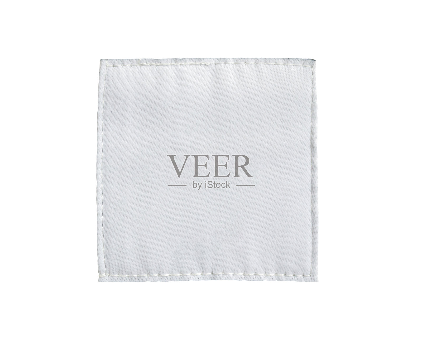 白色空白服装标签孤立在白色背景照片摄影图片