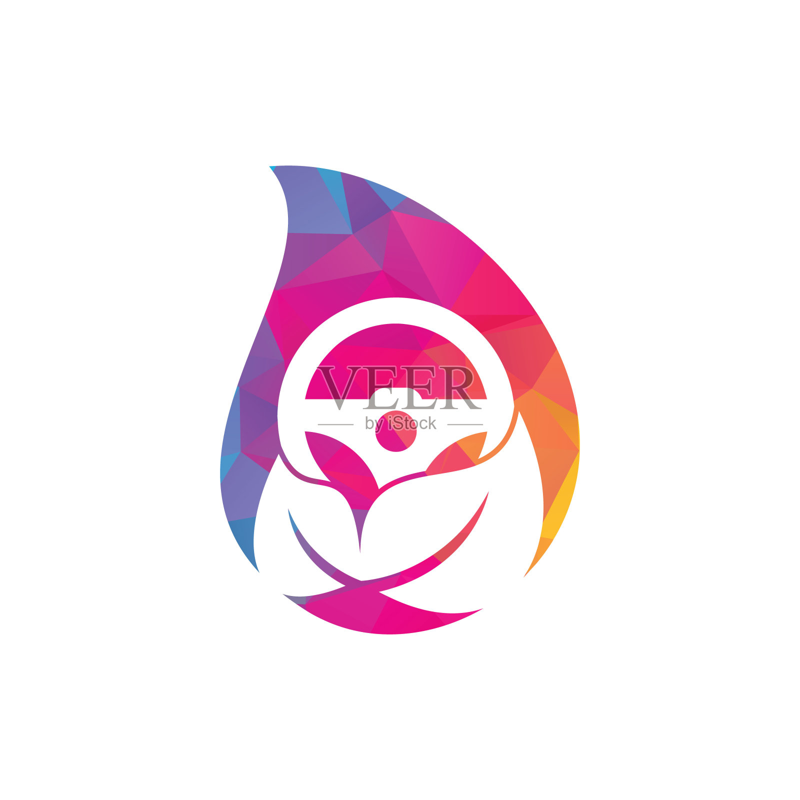 生态方向盘矢量设计。插画图片素材