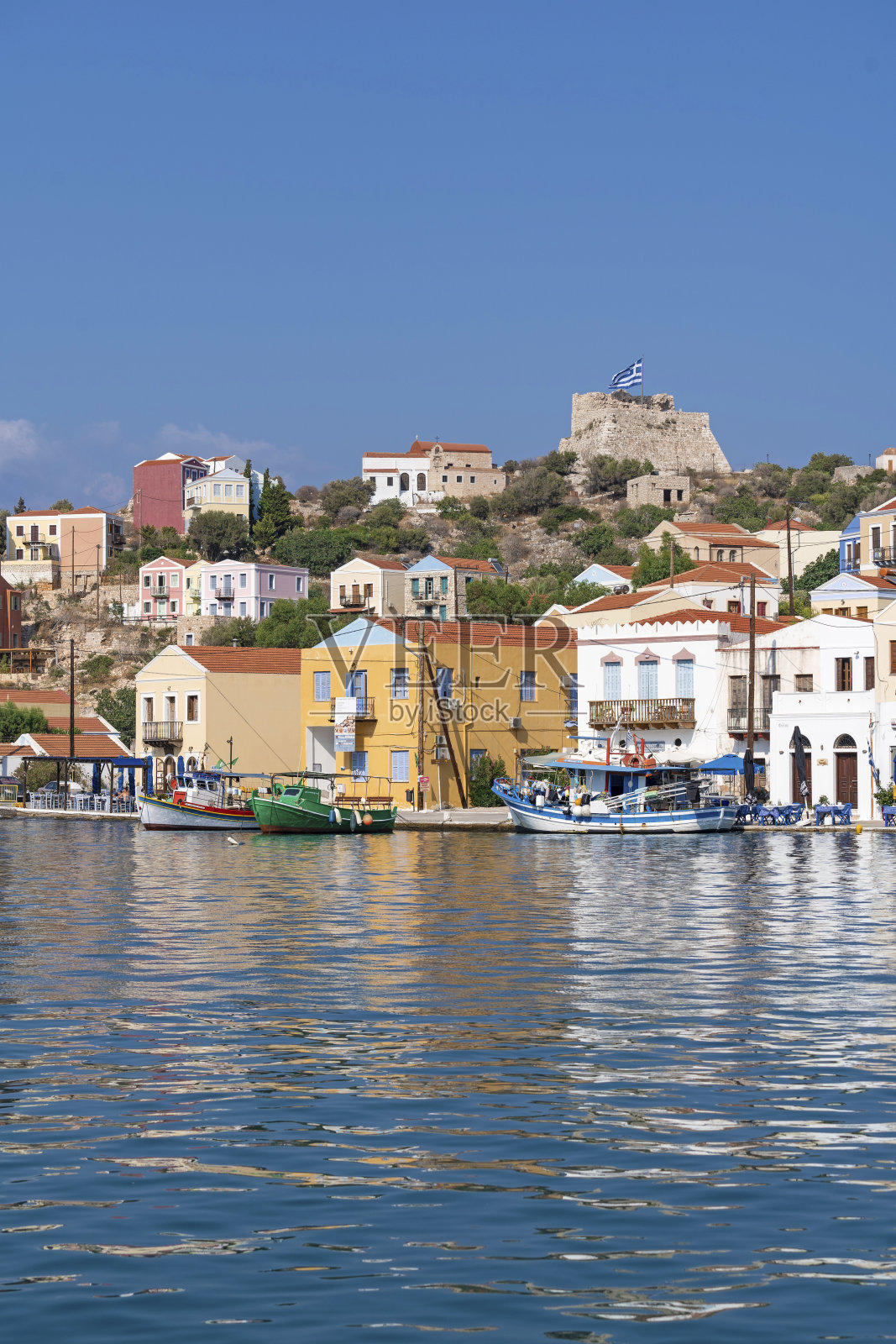 Kastelorizo长廊和城堡照片摄影图片