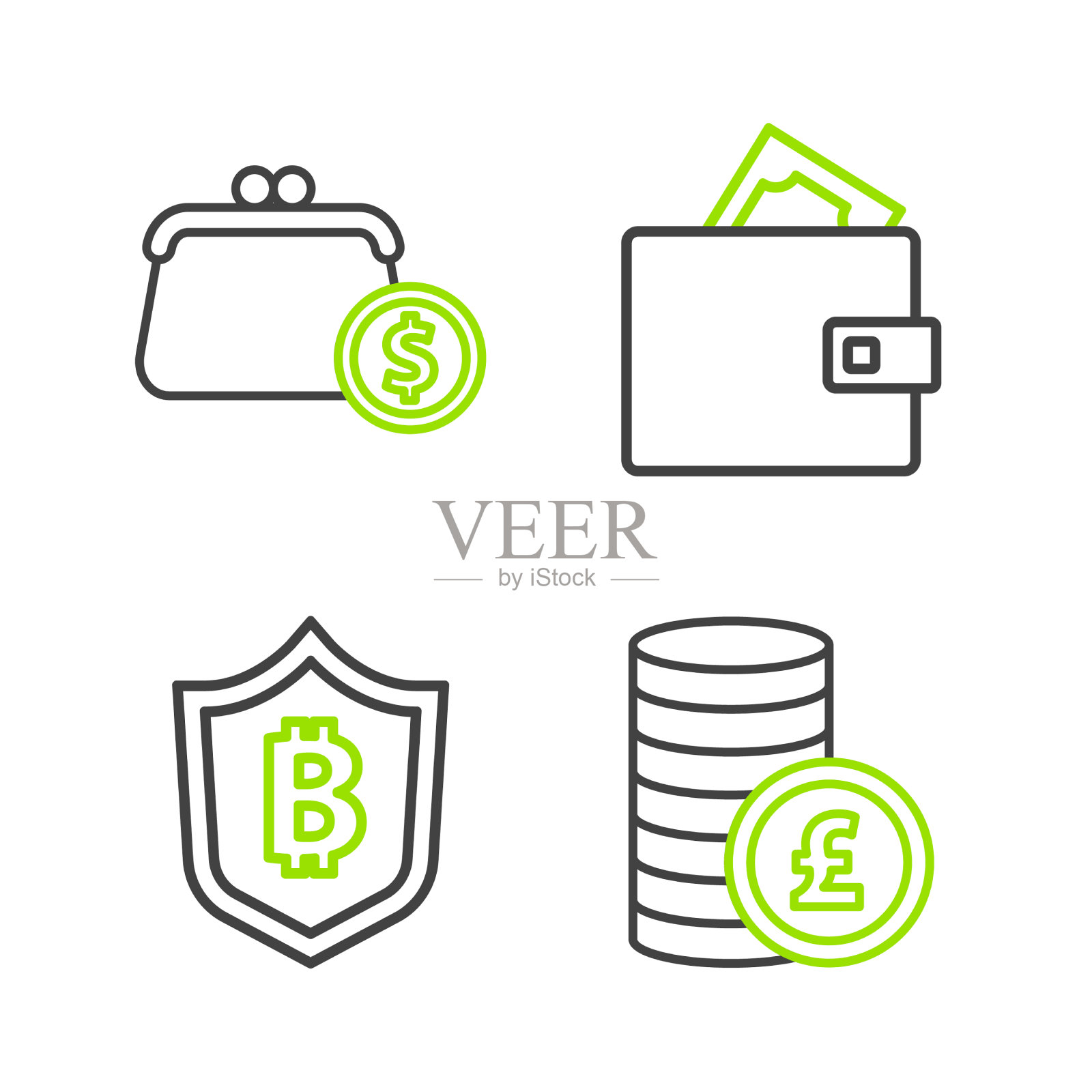 用磅盾比特币设线币币图标素材