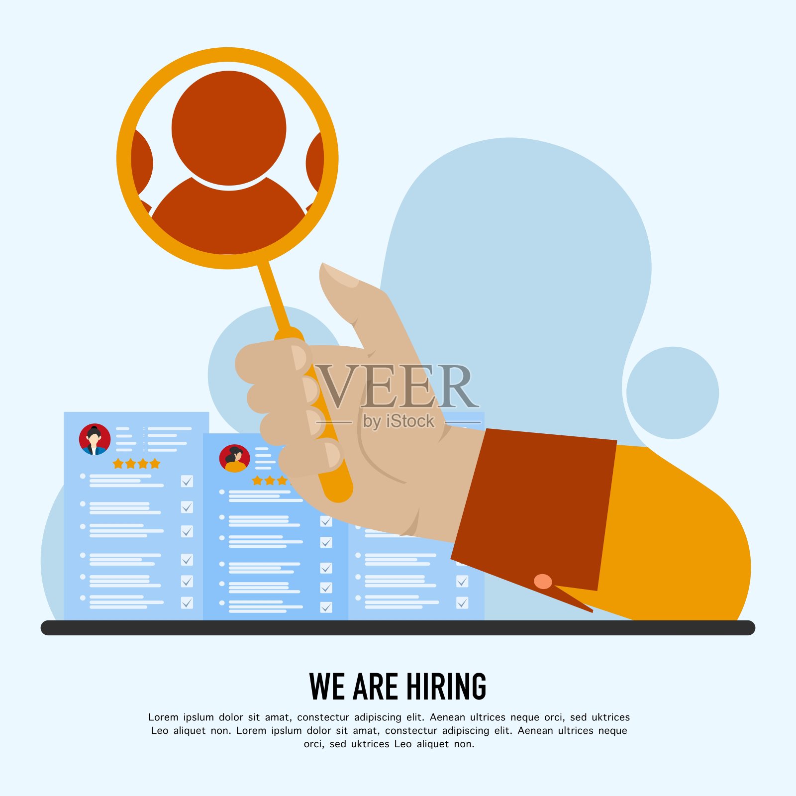 招聘招聘公开职位设计信息标签模板插画图片素材