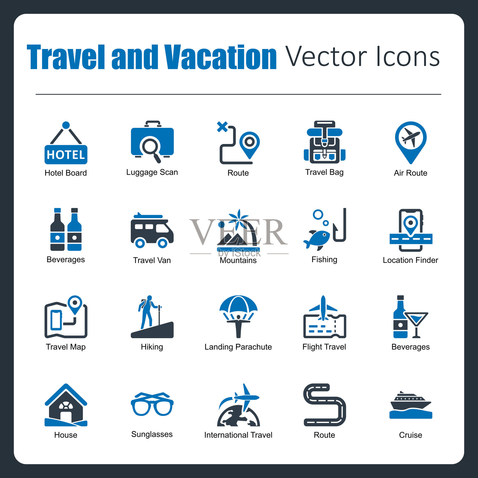 旅行和度假图标素材