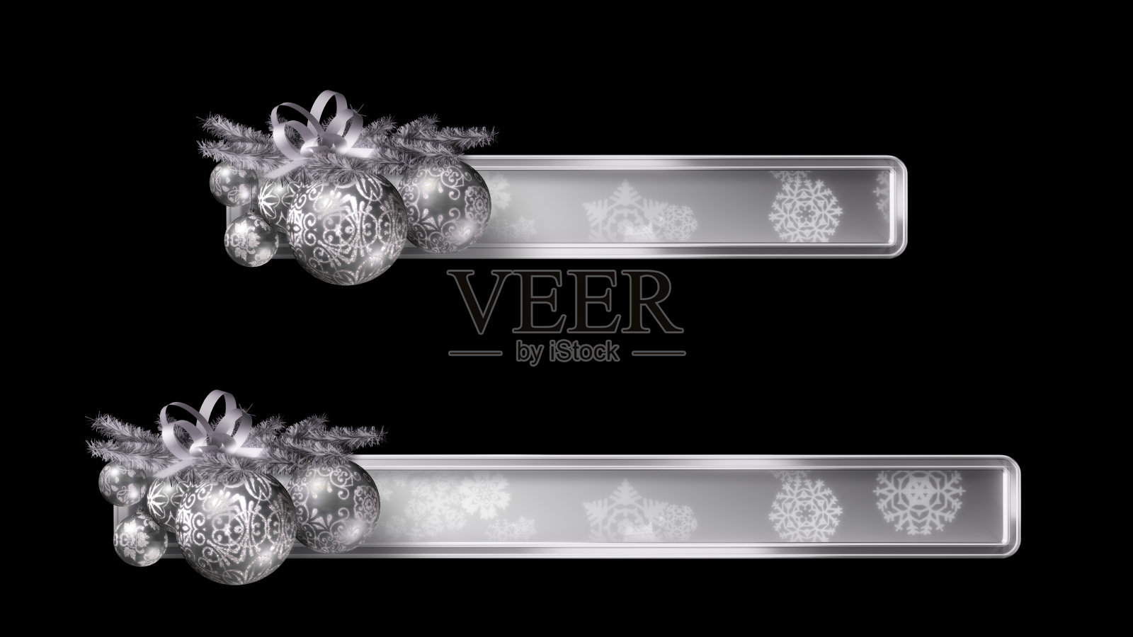 圣诞横幅或低于三分之一，孤立的黑色照片摄影图片