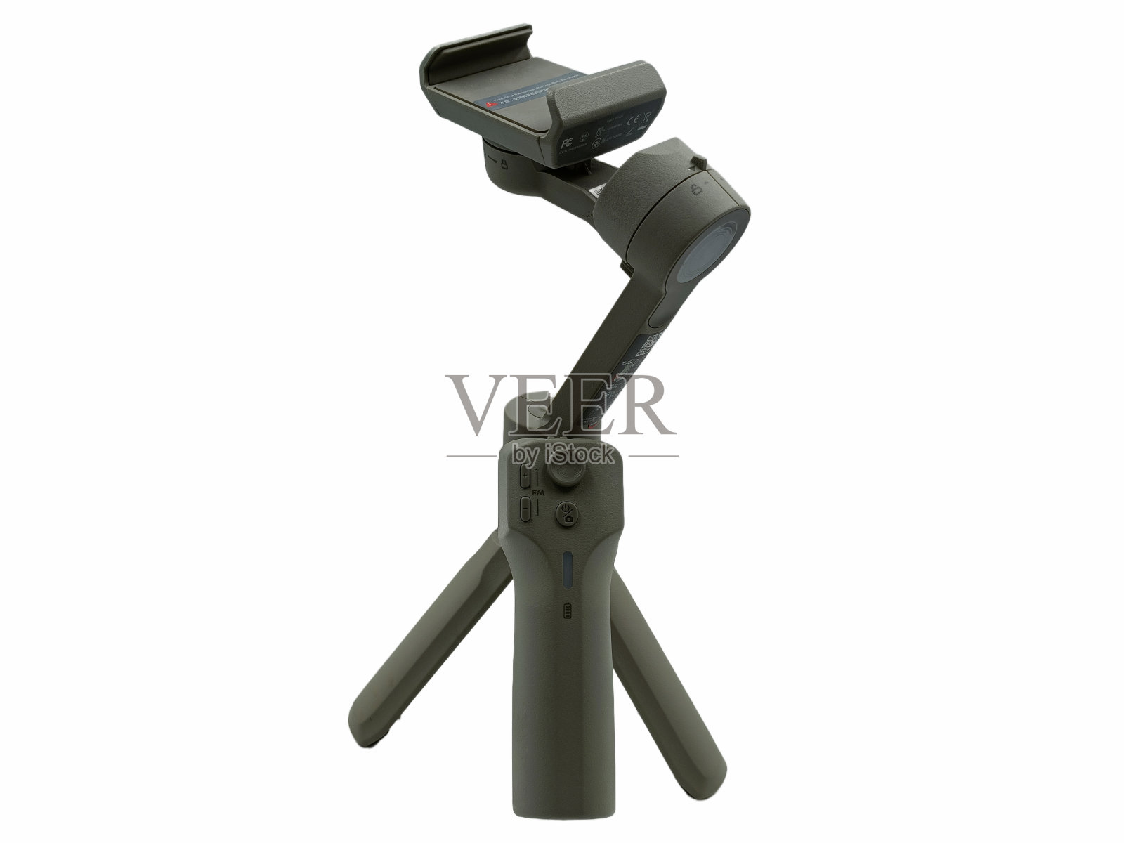 白色背景的智能手机云台照片摄影图片