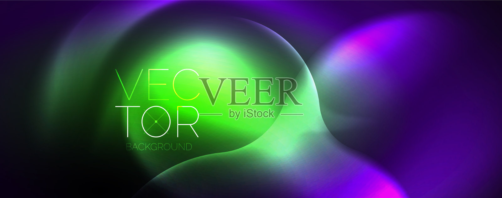 霓虹辉光波魔法能量空间光插画图片素材