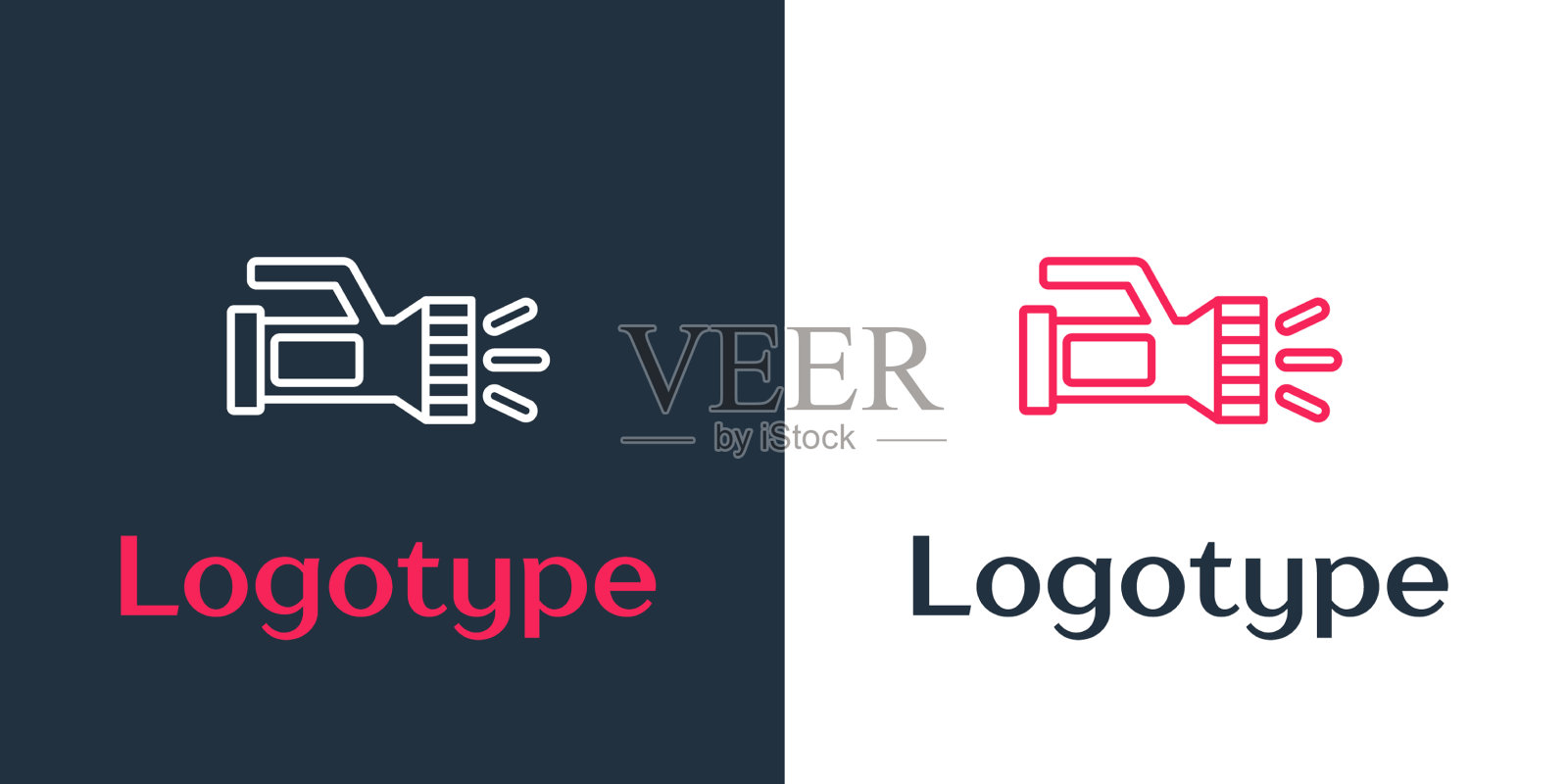 标识线手电筒潜水员图标隔离图标素材